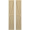 Ekena Millwork Americraft 3-Board Wood 2 Equal Panel Frmd Board-n-Batten Shutters w/Dbl Z-Bar, ARW102BF311X77NTH, PR ARW102BF311X77NTH - alternate 1